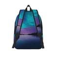 thumbnail image 2 of Lsque Night At Lake Aurora Pattern Canvas Daypack, Durable Backpack, High-quality Versatile Backpack,Vintage Compact Backpack-Small, 2 of 6