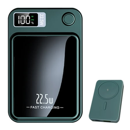 Power Bank, 10000mAh 22.5W Fast Charging Portable Charger, 2 in 1 Wireless Power Bank with LED Display, Compatible with iPhone 8 above series