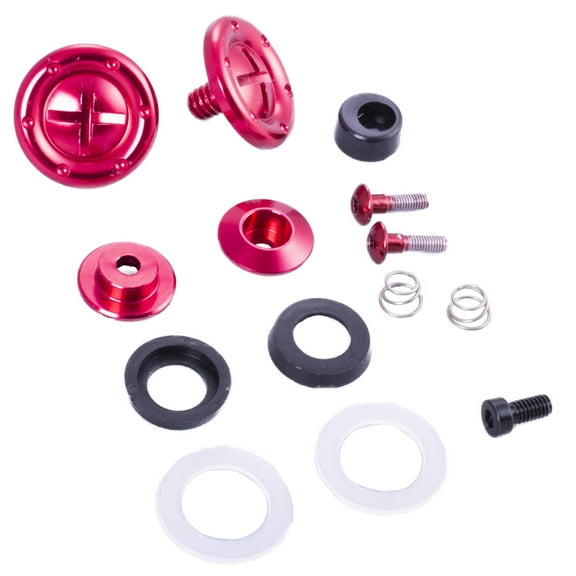 RaceQuip® 205111RQP Helmet Hardware - Pivots/Posts/Screws Included - Red - Kit