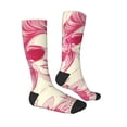 thumbnail image 4 of Lsque Ace Of Diamonds Lady Printed Crew Socks Men's Women's LightWeight Thin Casual Calf Socks ,Knee High Socks,Cotton Socks, 4 of 9