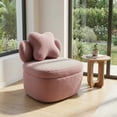thumbnail image 2 of Fauteuil Lounge Pivotant Moderne à 360° avec Rangement – Confortable, Douillet et Doux, Design Ergonomique en Forme de Baril, Grande Capacité de Poids, Assemblage Facile – Accent Douillet pour Salon, Chambre, Bureau – Couleur : Rose, 2 of 5