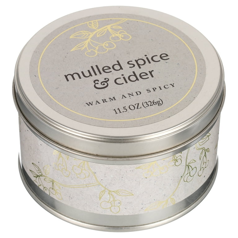 11.5oz 2-wick Tin Candle - Mulled Spice & Cider