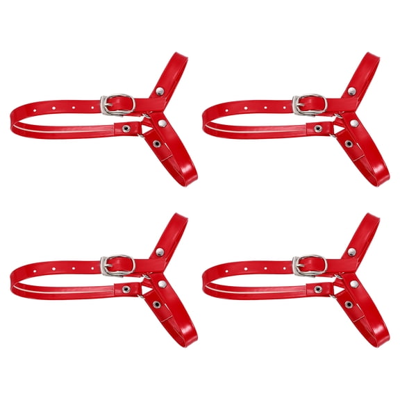 2Pairs Detachable Shoe Straps for Heels, Adjustable Ankle Strap, Red
