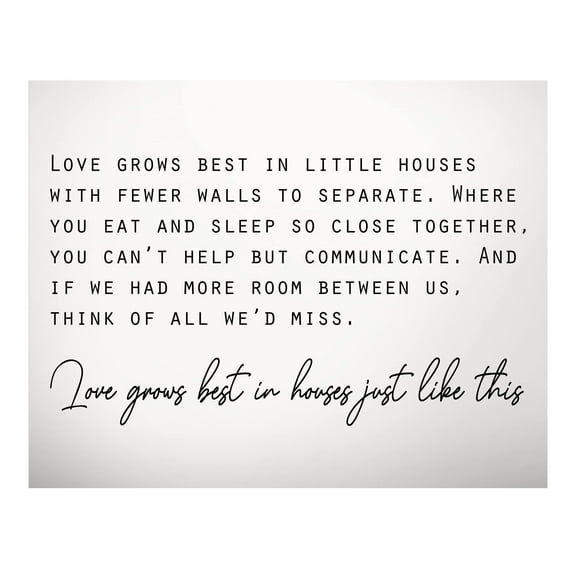 Love Grows Best In Houses - Rustic Inspirational Wall Art, Family Motivational Wall Decor Print For Living Room Decor, Home Decor, Farmhouse Decor, Office Decor, or Bedroom Decor poster