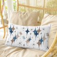 thumbnail image 4 of Blue Brown Diamond Pillow Covers, Linen Long Throw Pillow Case, Modern Geometric Middle Century Holiday Pillow Protector Decorative Cushion Cover for Living Room/Bedroom 20" x 26", 4 of 8