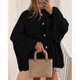 thumbnail image 4 of BTFBM Cardigan Sweaters for Women Fall Clothes Lantern Long Sleeve Button Open Front Chunky Knit Oversized Sweater, 4 of 10