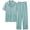 Green, variant on BLTIBY Men's 2PC Cotton Set Plus Size V Neck Button Short Sleeve Pants Loungwear Sets Comfortable Navy 3XL