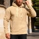 thumbnail image 4 of pstuiky Camisas casuales de manga larga para hombre, Sudadera con capucha de manga larga para hombre, informal, holgada, de color liso, para deportes al aire libre, con bolsillo y cordón xl, 4 of 5