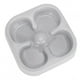 thumbnail image 4 of Cuenco de alimentación antiestrangulamiento de plástico con forma de trébol de cuatro hojas, alimentador de alimentación lenta para perros y gatos (gris), 4 of 8