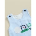 thumbnail image 5 of Newborn Baby Boy Girl 1st Birthday Golf Outfits Sleeveless Stripe Tank Romper Embroidery Jumpsuit Summer Clothes, 5 of 8
