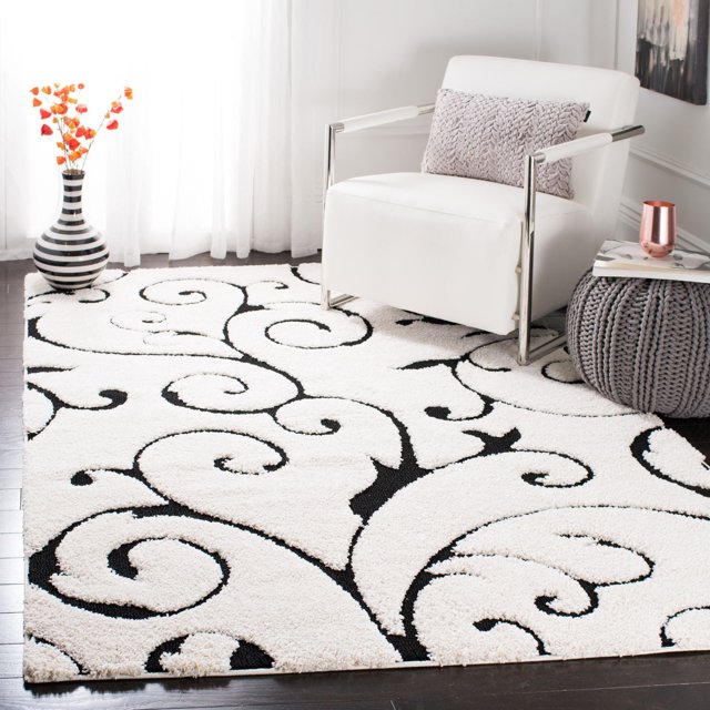 SAFAVIEH Florida Douglas Floral Vines Shag Area Rug