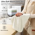 thumbnail image 4 of Jessy Home 12 Pack Beige Washcloths for Bathroom 13x13 Inch Ultra Soft Hand Face Towels, 4 of 6