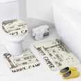 thumbnail image 4 of 4 Piece Decor Shower Curtains Sets Happy Camper-12 with Rugs Include Waterproof Shower Curtain Non-Slip Rug Toilet Lid Cover Bath Mat Camping Camper Gifts Bathroom Decor Sets for Bathroom Decor Set, 4 of 8