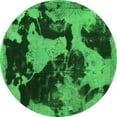 thumbnail image 1 of Ahgly Company Indoor Round Abstract Green Modern Area Rugs, 6' Round, 1 of 4