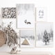 thumbnail image 4 of Pintura en lienzo de escena de invierno para decoración de sala de estar, carteles nórdicos, impresiones de pared, cuadro de cabina de Navidad, bosque nevado, 2024, 4 of 4