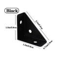 thumbnail image 6 of Thicken L-Shaped Corner Brackets,Heavy-duty Steel Angle Bracket,90 °   Right Angle Support,Durable Furniture Reinforcement Bracket, 6 of 10