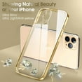 thumbnail image 6 of Crystal Clear Case for iPhone 11 Pro Max, [Not Yellowing] [Camera Protection] [Military Grade Drop Tested] Transparent Shockproof Protective Phone Case Silicone Slim Cover, 6.5", Gold, 6 of 17