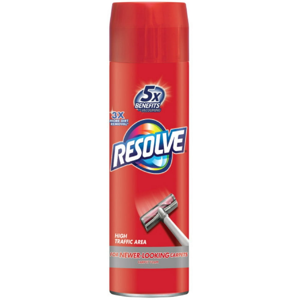 Resolve High Traffic Carpet Foam, Cleans Freshens Softens & Removes