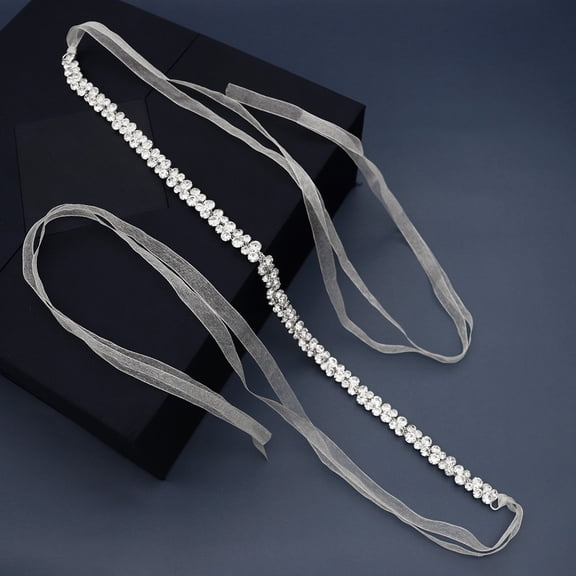 Luxshiny 1Pc Plated Bridal Waistband Featuring Fine Workmanship and Sparkling Rhinestone Style