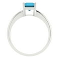 thumbnail image 4 of Solitaire Engagement Ring for Women - 1.75ct Simulated Turquoise in 18K White Gold Promise Ring, 4 of 6