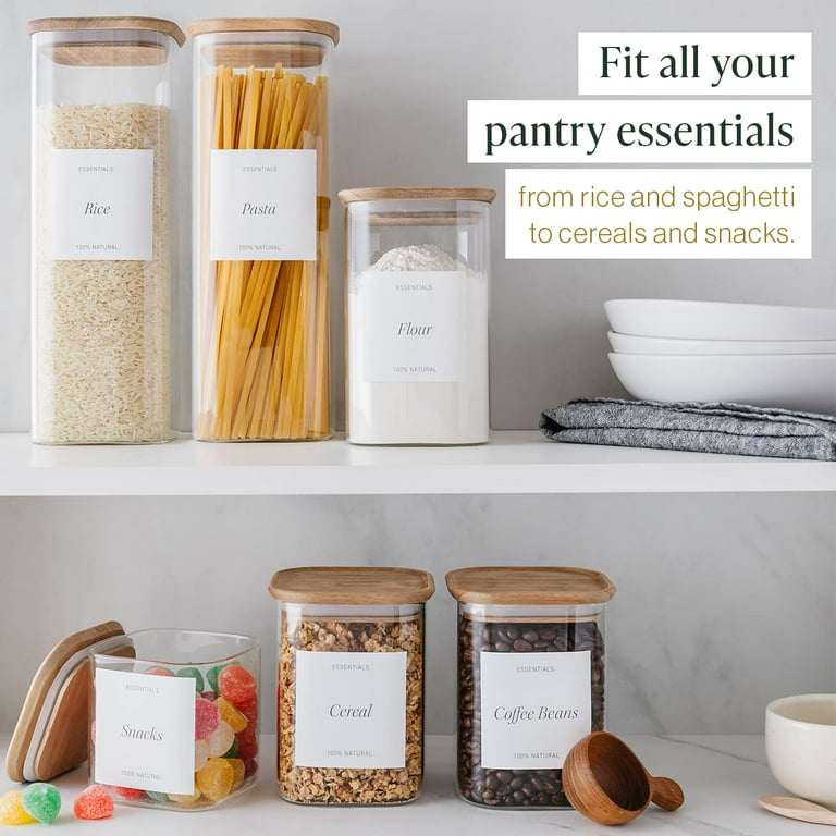 Minimalist Pantry Labels for Kitchen Storage Containers Custom