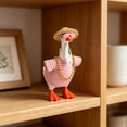 thumbnail image 5 of PiGOGI Summer Porch Goose Outfit Set for 7 Inch Mini Ducks, Striped Shirt Straw Hat Sunglasses, Outdoor Yard Patio Lawn Decor, 5 of 9