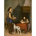 thumbnail image 3 of Gerard ter Borch 19x24 Black Modern Framed Museum Art Print Titled - Officer Writing a Letter, with a Trumpeter, 3 of 5