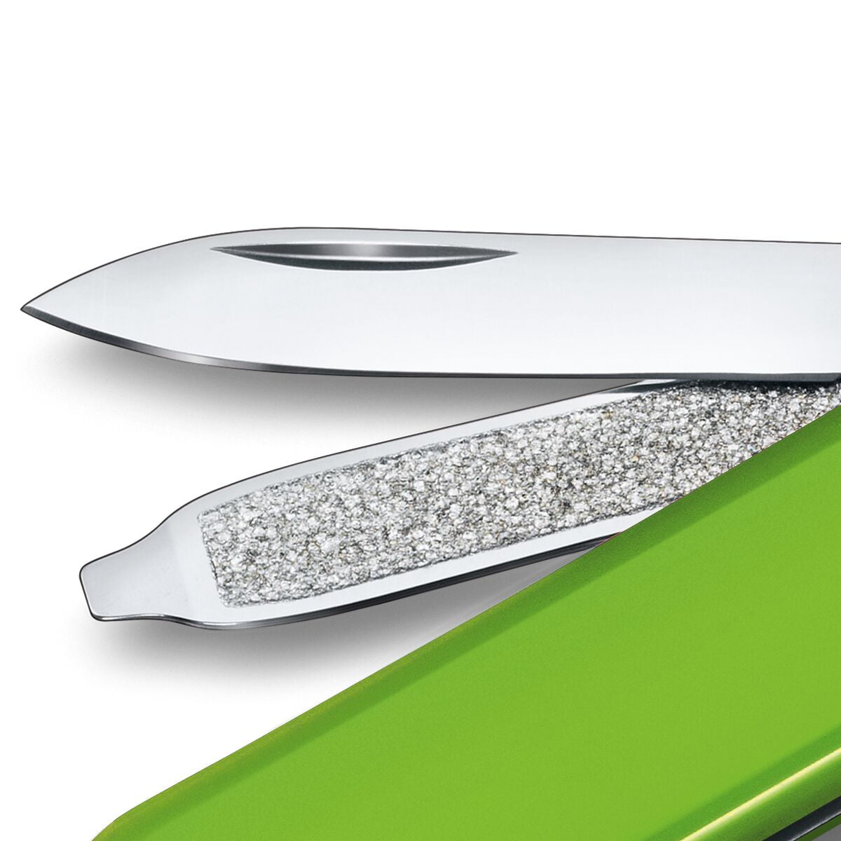 Victorinox Classic SD Swiss Army Knife, Compact, 7 Functions, Swiss Made Pocket Knife with Small Blade, Screwdriver and Key Ring - Green, Blister