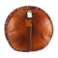 thumbnail image 5 of Pre-filled Genuine Leather Moroccan Ottoman, Handmade Leather Pouf Footstool, Rustic Brown, 5 of 6