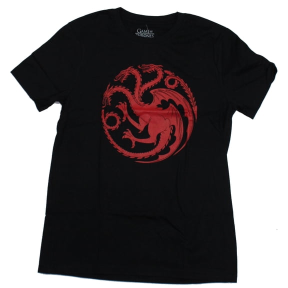 Game of Thrones Mens T-Shirt -  Blood Red Targaryen Symbol (X-Small)