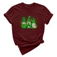 thumbnail image 2 of LSLJS Col Rond Imprimé Trèfle de Saint Patrick Manches Courtes Décontracté Ample Manches Courtes Col Rond Haut/chemise, Cadeaux pour Femmes, 2 of 4