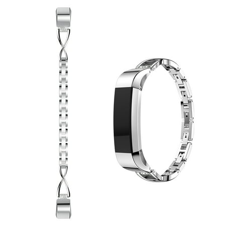EEEKit Stainless Steel Watch Band, Rhinestone Replacement Watch Wrist Band Strap Belt for Fitbit Alta/Alta HR Smart Watch