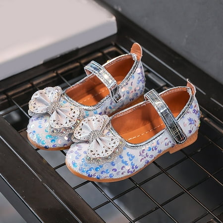 

Cathalem Size 7 Boots Girls Fashion Autumn Girls Casual Shoes Flat Light Breathable Hook Loop Shiny Sequins Cute Hollow Bow Shoes Beige 15 Months