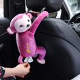 thumbnail image 2 of Creative Monkey Tissue Box Cartoon Tissue Cover Paper Holder Napkin Box Paper Storage for Car Home Bathroom(Pink), 2 of 5