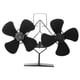 thumbnail image 3 of Ventiladores para estufas de leña Accesorios para estufas Estufa de leña Ventilador para chimenea Negro Térmico 4 cuchillas, 3 of 9