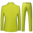 thumbnail image 4 of Men's 3 Pieces Elegant Solid One Button Slim Fit Suit Sets-b, 4 of 5