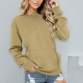 thumbnail image 4 of Clothing 2025 Oversized Crewneck Sweatshirt Women Women'S Sweatshirt Short Pullover Sweater Wool Pocket Hoodie Fall Clothing, 4 of 4