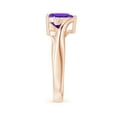 thumbnail image 3 of ANGARA Natural 1.5 Ct. Amethyst with Diamond Classic Ring in 14K Rose Gold for Women (Ring Size: 3.5), 3 of 10