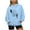 Light Blue, variant on AOOCHASLIY Christmas Tops Women's Rounk Neck Long Sleeve Hooded Casual Printing Pullover Blouse Sweatshirt Tops Tops