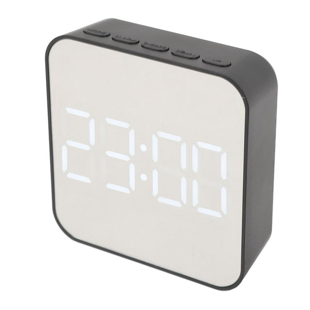 Alarm Clock for Bedroom, 2 Alarm Settings Electronic Desk Clock Multifunctional Small LED Digital Clock with Temp Date Display for Bedroom Office Home