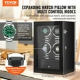 thumbnail image 2 of VEVOR Watch Winder, Watch Winder for 4 Men's and Women's Automatic Watches, with 4 Super Quiet Japanese Mabuchi Motors, Blue LED Light and Adapter, High-Density Board Shell and Black PU, 2 of 9