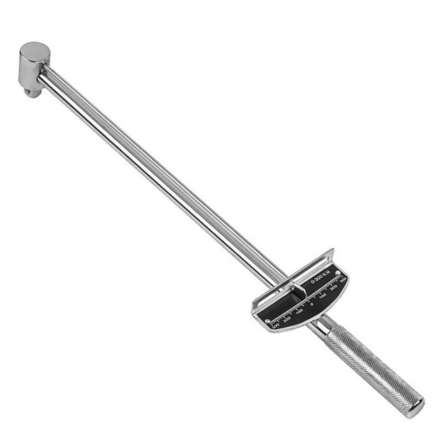 Llave dinamométrica de 1/2 pulgada, 0~300 N.m, tipo puntero, llave dinamométrica cromada