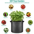 thumbnail image 5 of Fabric Plant Growth Bag with Handle3/5/10 Gallons Heavy-duty Non-woven Smart Garden Flowerpot Thickened Inflatable Parenting Container Black Suitable for Outdoor Flowers and Vegetables., 5 of 7