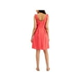 thumbnail image 2 of INC DRESSES Womens Coral Ruffled Zippered Pleated Lace Up Front Pocketed Sleeveless Scoop Neck Knee Length Party Fit + Flare Dress 10, 2 of 2