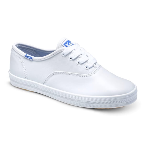 Zapatos Keds Champion de Cuero Blanco con Espuma Viscoelástica para Niños