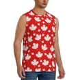 thumbnail image 2 of Daiia Maple Leaves Printed Men's Tank Tops,Casual Soft Sleeveless Gym Muscle Shirts Bodybuilding Tee-Small, 2 of 8