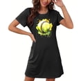 thumbnail image 5 of Cxenplz T Shirt Dresses for Women Summer Cute Graphic Print Dresses Casual Short Sleeve Loose Fit Lounge Shirt Dress Nightgowns, 5 of 5