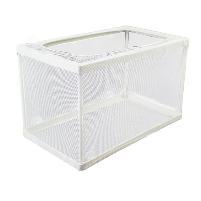 Red de aislamiento para peceras, contenedor de alimentación para peces, divisor de Acuario, caja de aislamiento para incubadora de peces, guppy, peces L sin tablilla
