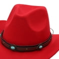 thumbnail image 4 of mgoYE Western Cowboy Hat for Kids Classic Roll Up Hat Boys Girl(Red,3-8 Years), 4 of 4