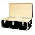thumbnail image 4 of Rhino Trunk And Case Leather Embossed Vinyl Trunk with Removable Wheels XXL Plywood, Black, 4 of 5